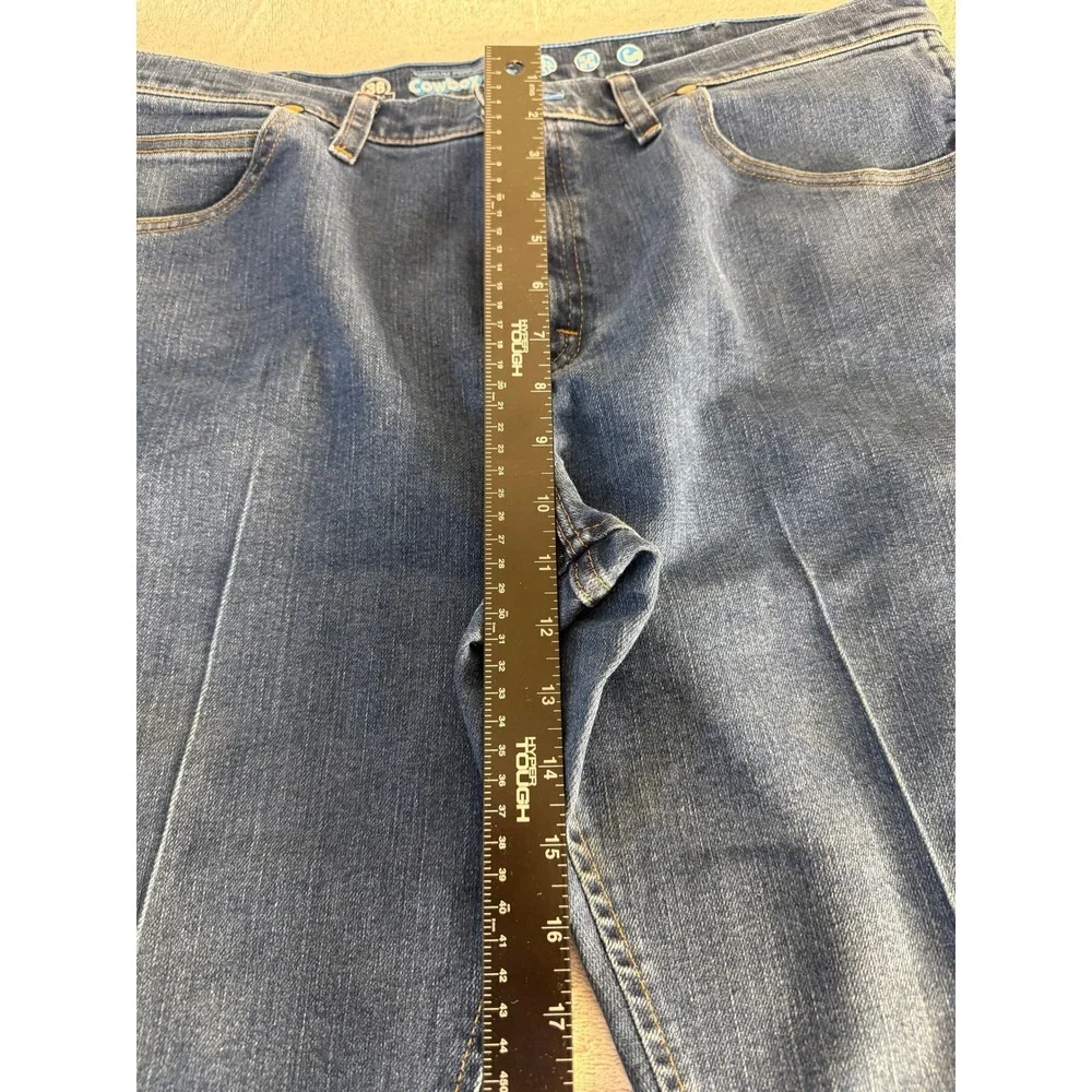 Wrangler Cowboy Cut Slim Fit Jeans Mens 38x30 Blue Denim Performance 1036MAVMR